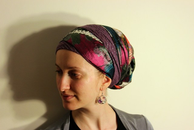 Wrapunzel Sari Scarf with Israeli Tichel and Sequin Headband